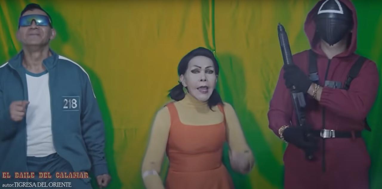 La cantante peruana vuelve a llamar la atención de internautas con su nuevo tema musical inspirado en la serie El Juego del Calamar (CAPTURA) 