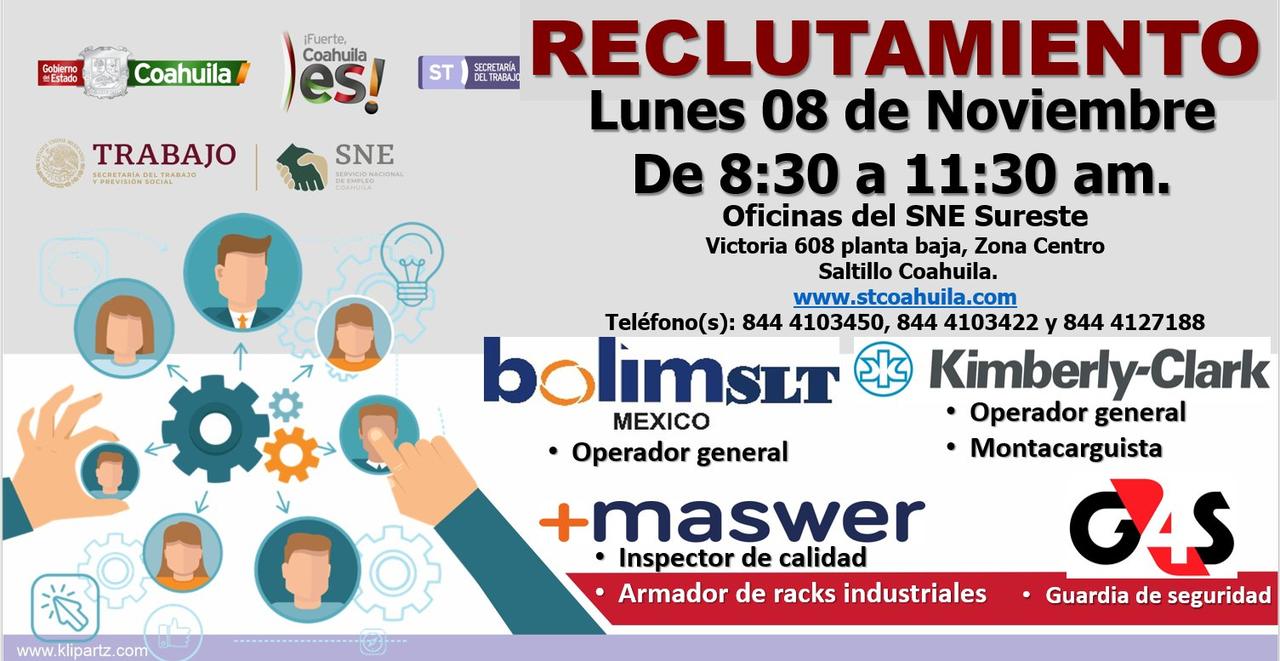 A través de redes pidieron a los ciudadanos acudir con solicitud de empleo, CURP y cubre bocas a calle Victoria 608 planta baja de 8:30 de la mañana a 11:30.

