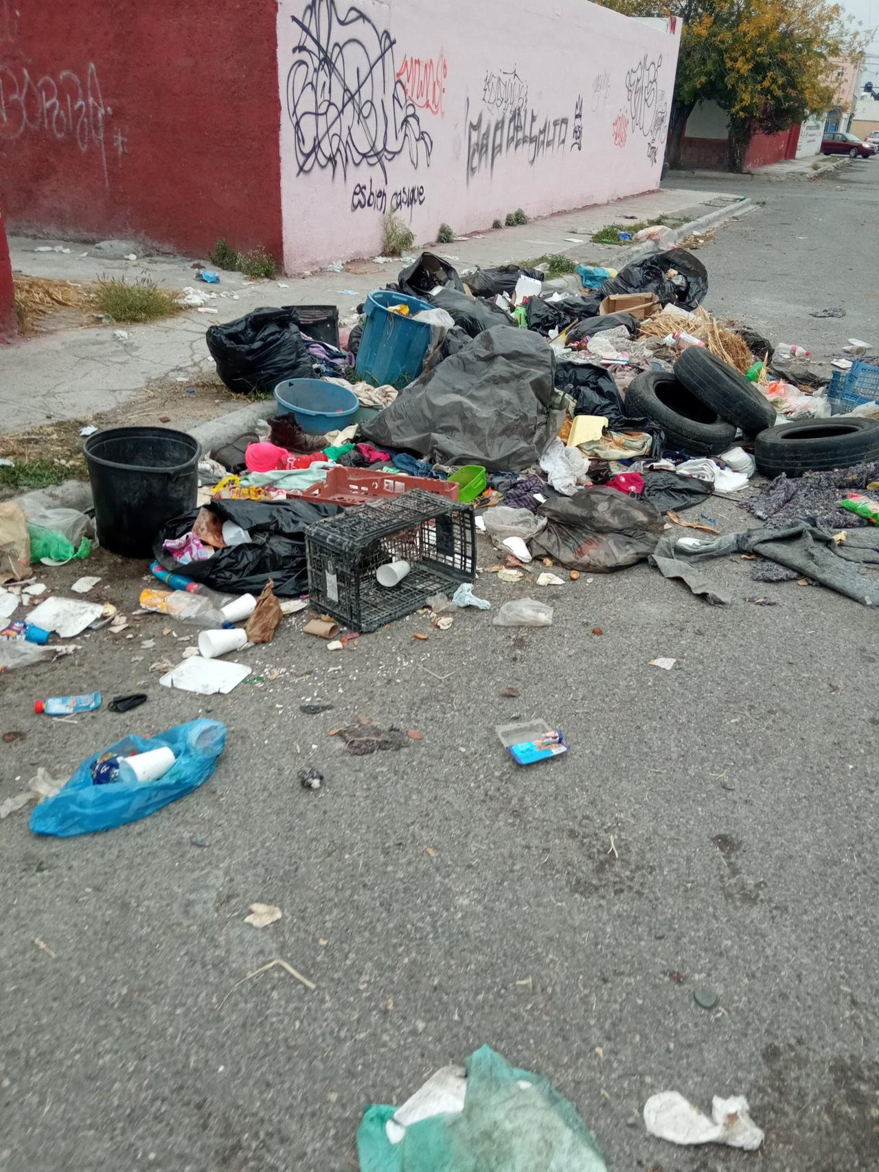 Se trata de un sector entre la calle 25 y 27 de la colonia col Mirasierra, la cual se encuentra llena de deshechos de basura, ropa y escombro.