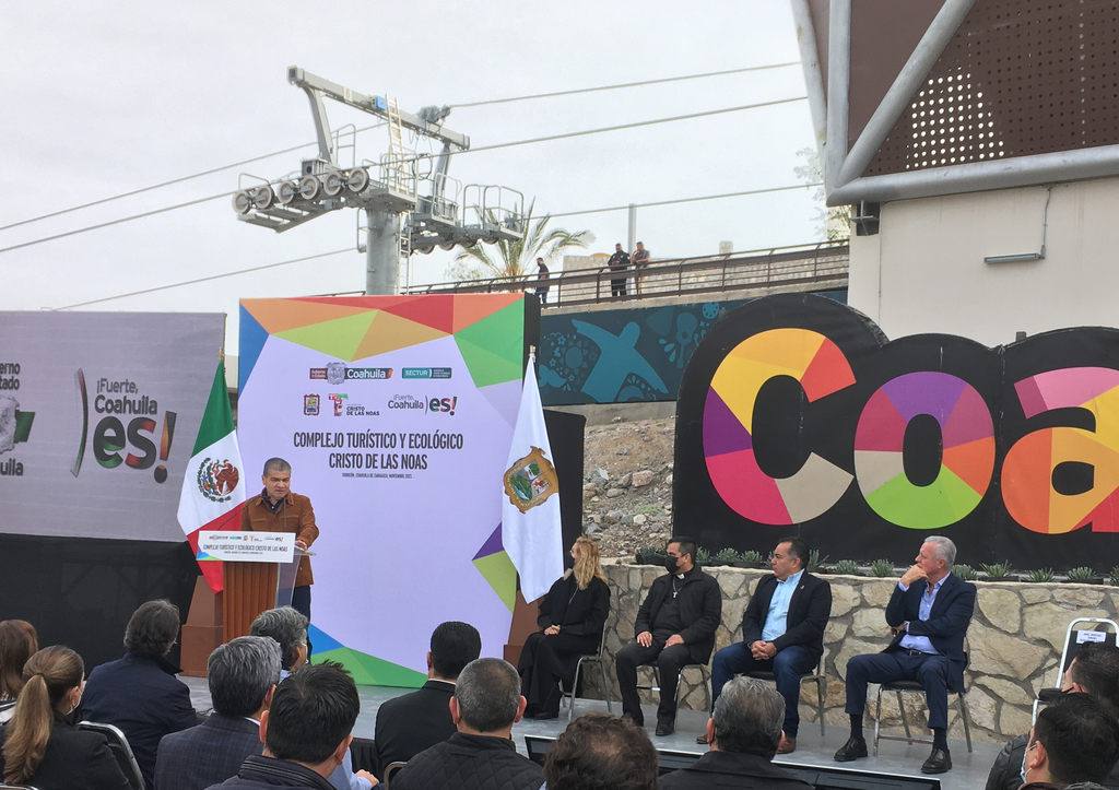 Quedó inaugurado el Parque Ecológico del Cristo de las Noas, proyecto religioso, turístico y recreativo en el que se invirtieron unos 56 millones de pesos de parte del Gobierno de Coahuila. (FERNANDO COMPEÁN)