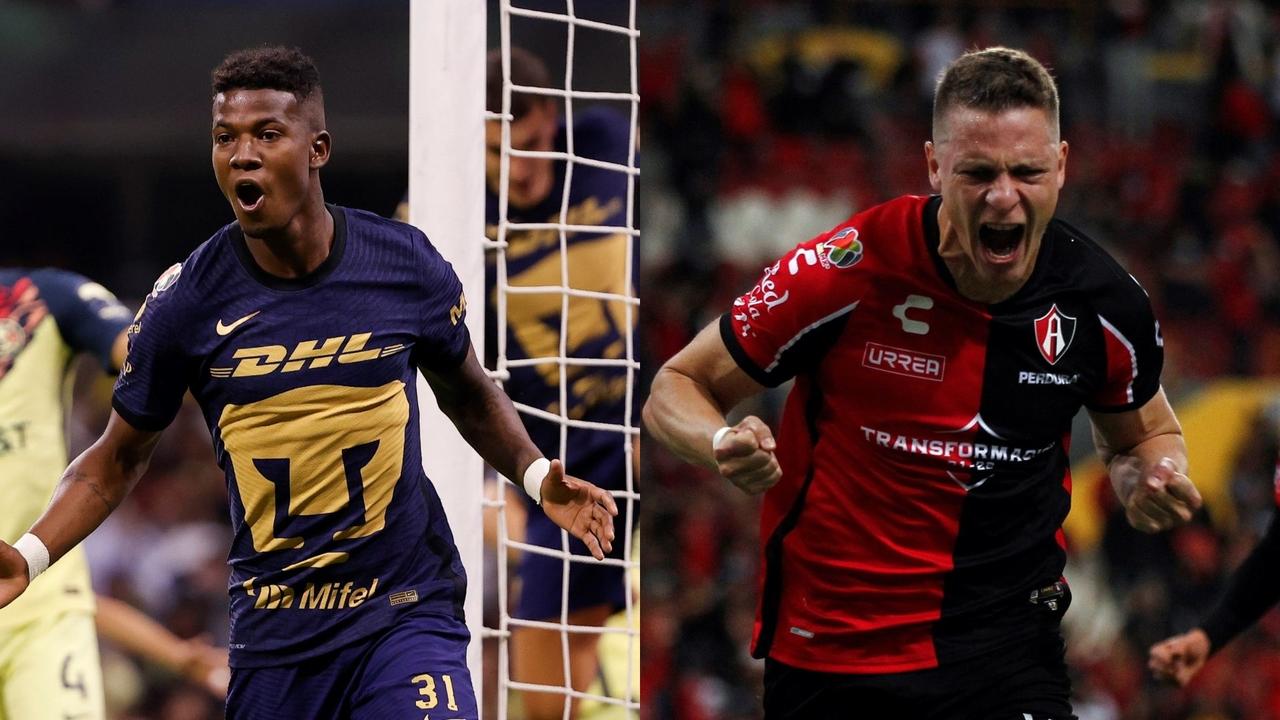 Pumas y Atlas se enfrentan este jueves en el partido de ida de las semifinales del Apertura 2021. (ARCHIVO)