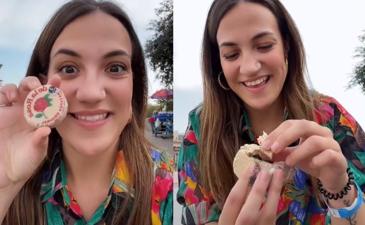 A través de su perfil en TikTok, la mujer originaria de España, compartió su reacción al comer por primera vez un mazapán (CAPTURA) 