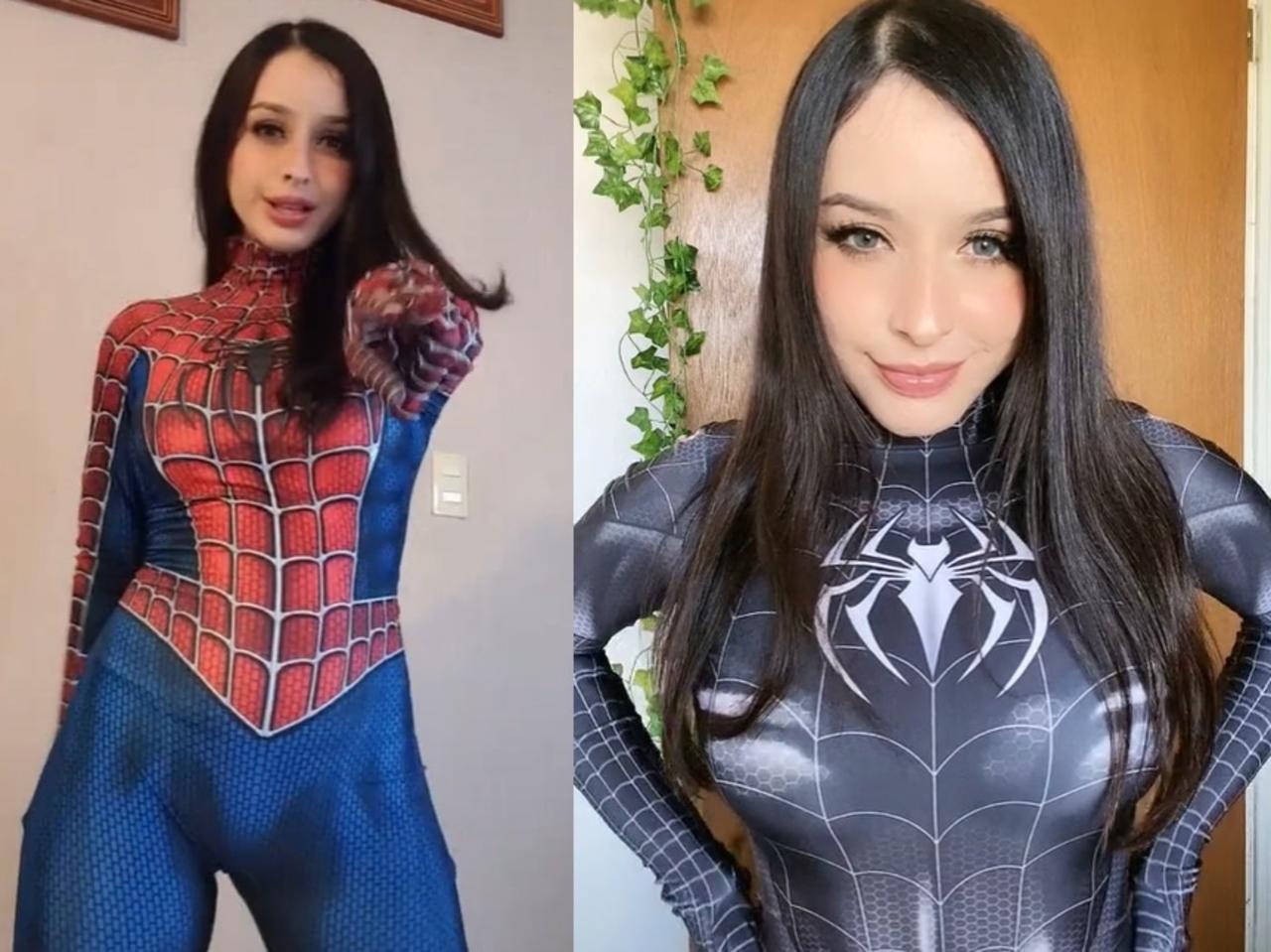 La 'tiktoker' es toda una sensación en la red social china gracias a sus videos luciendo los atuendos de 'Spider-Man' (CAPTURA) 