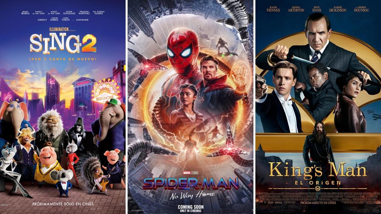 El estreno de 'Spider-Man: No Way Home' es el primero y más esperado de los títulos que llegará a las salas para Navidad, un buen momento para recuperar el hábito de ir al cine con una oferta de lo más variada: la animación de 'Sing 2' o la nueva entrega de 'The Matrix'. (CORTESÍA / SONY, WARNER, 20TH FOX) 
