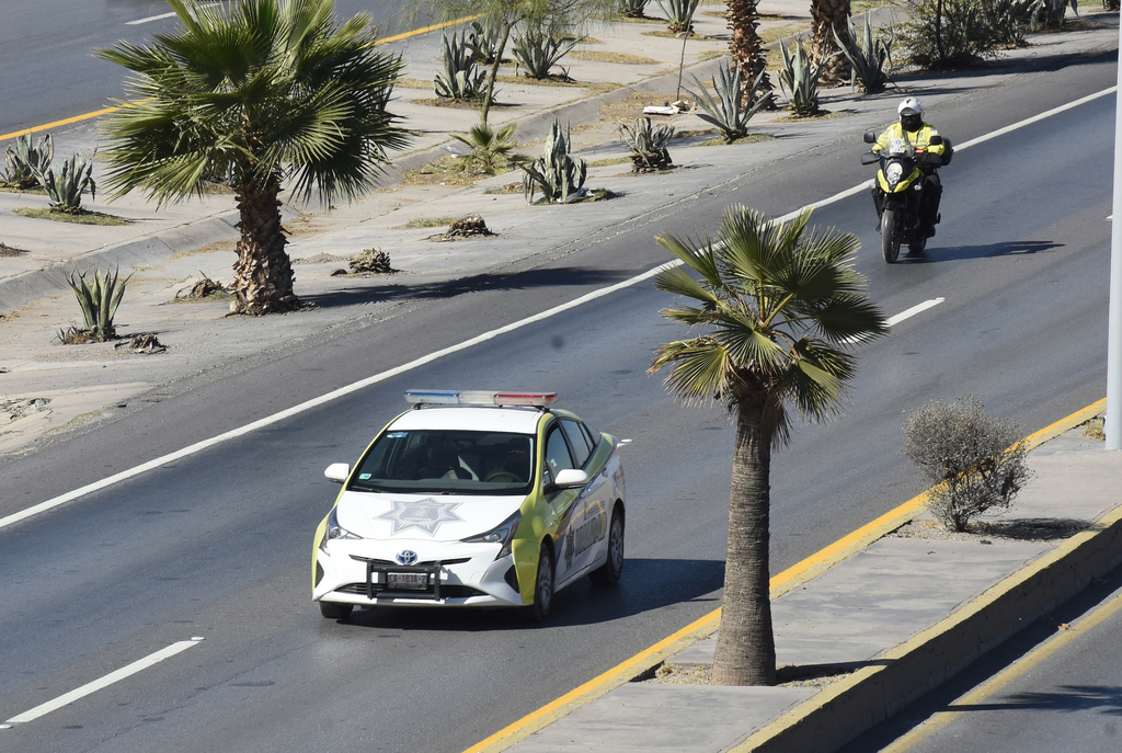 Hasta el último día de este 2021 seguirán vigentes las acciones de vigilancia vial en todo el municipio de Torreón. (EL SIGLO DE TORREÓN)