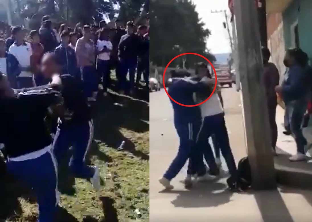 Los videos de las peleas entre estudiantes de Michoacán, se difundieron en redes sociales (CAPTURA) 