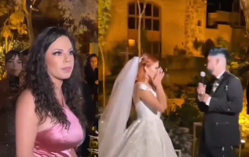 El momento en que la 'youtuber' interrumpió en la boda se difundió en redes (CAPTURA)  
