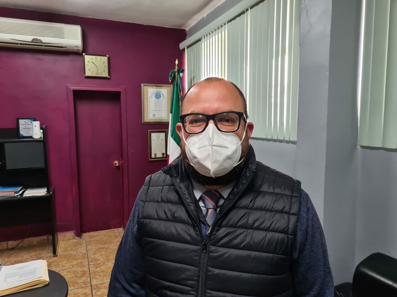 Doctor Iván Alejandro Moscoso González, jefe de la Jurisdicción Sanitaria 01 con sede en Piedra Negras.