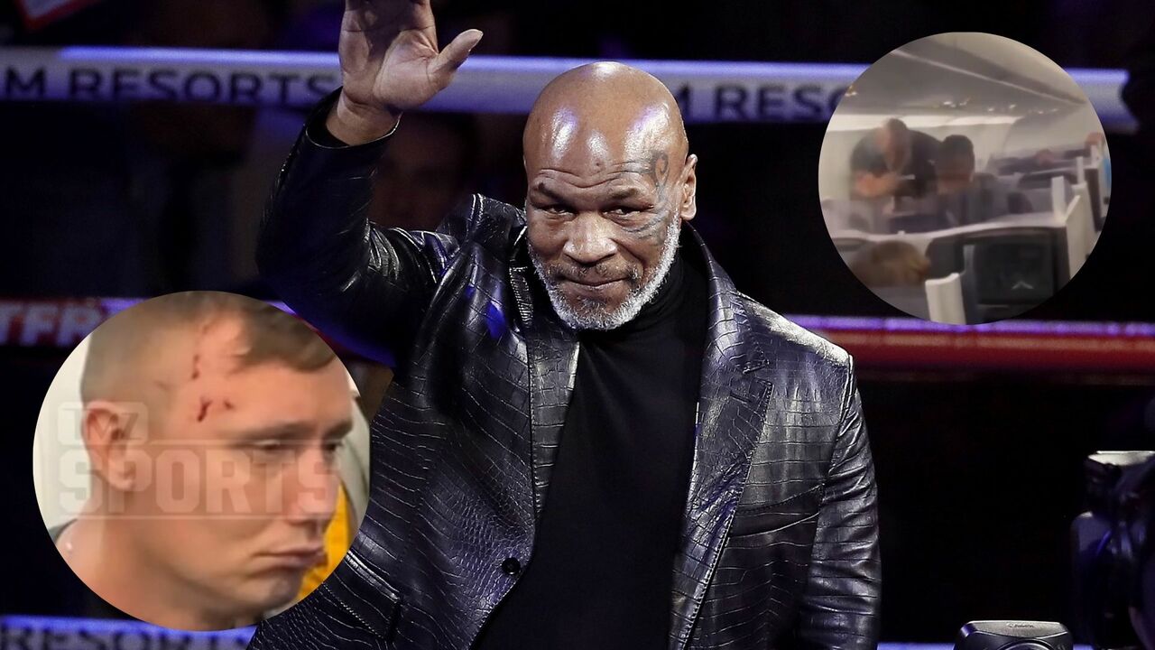 Captan a Mike Tyson golpeando repetidamente a un pasajero de avión