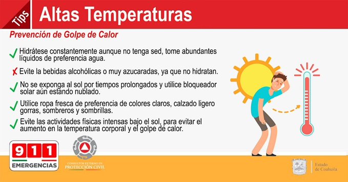 Entre éstas se encuentra la hidratación constante, no exponerse al sol y usar bloqueadores, evitar las actividades físicas durante el sol, entre otras.