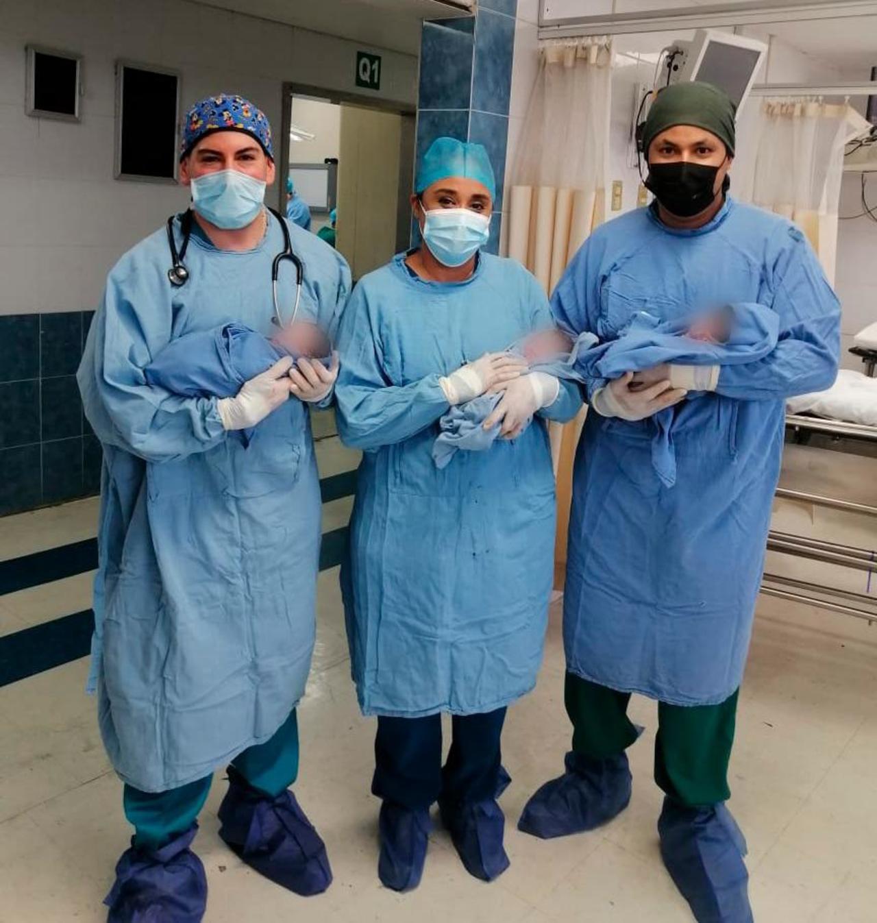 En el Hospital General de Zona número 46 del IMSS Gómez Palacio, nacieron los trillizos.