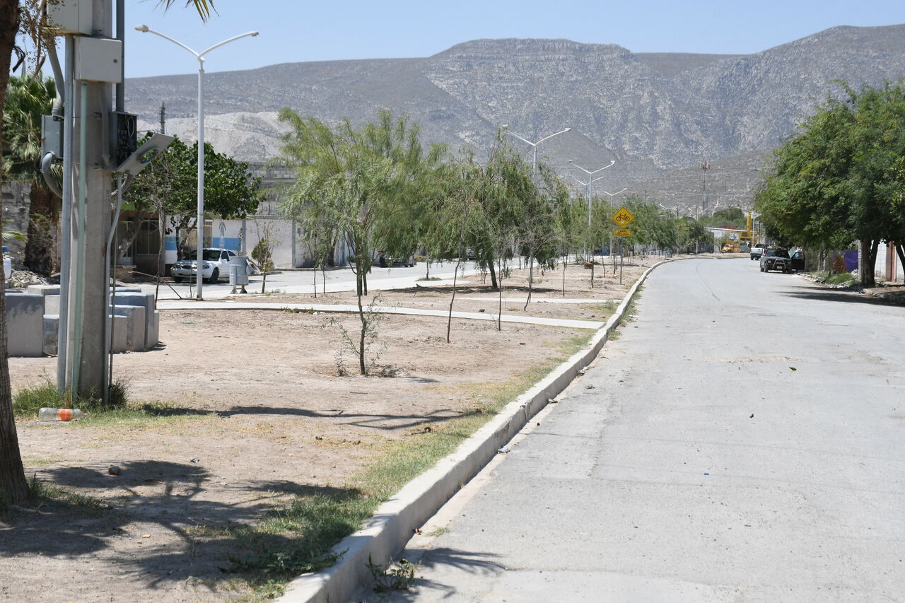 El reto del pasto en la Línea 'Verde' de Torreón. La falta de un riego adecuado en este espacio de Torreón lo ha dejado con áreas secas, con pasto amarillento o con áreas afectadas.