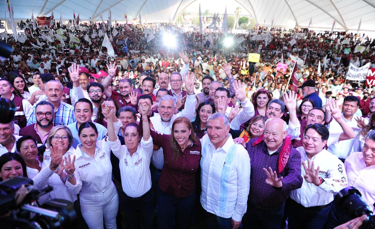 La candidata de Morena para la gubernatura duranguense cerró campaña.