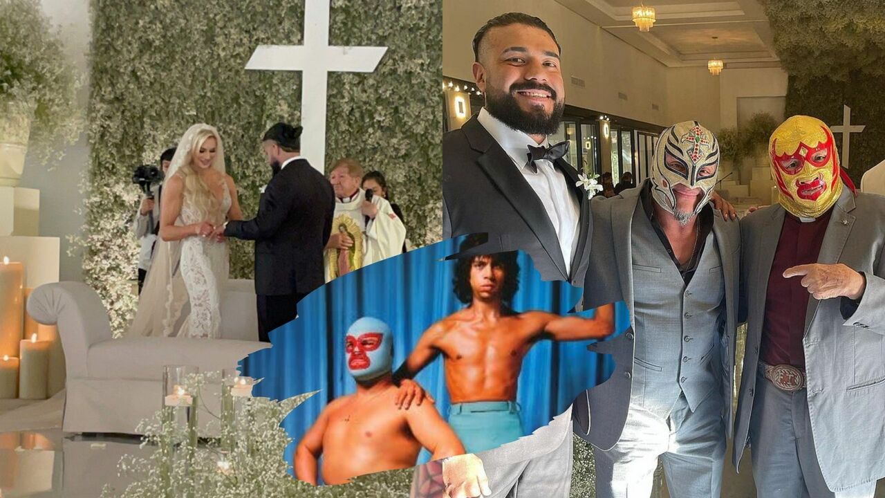 Sacerdote que inspiró la cinta Nacho Libre casó a Charlotte Flair y Andrade en Lerdo