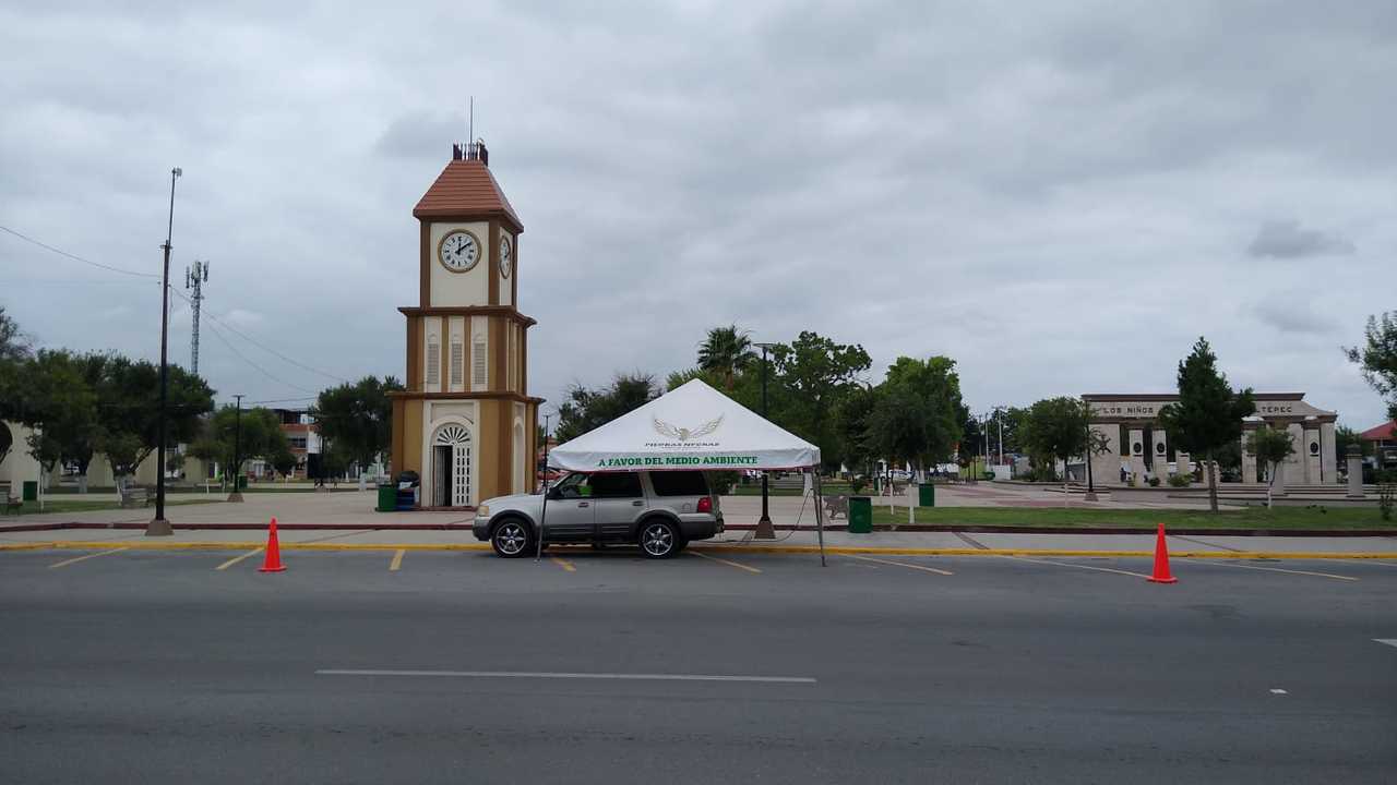 La verificación ecológica se está haciendo en la Macroplaza I, en la ciudad de Piedras Negras.