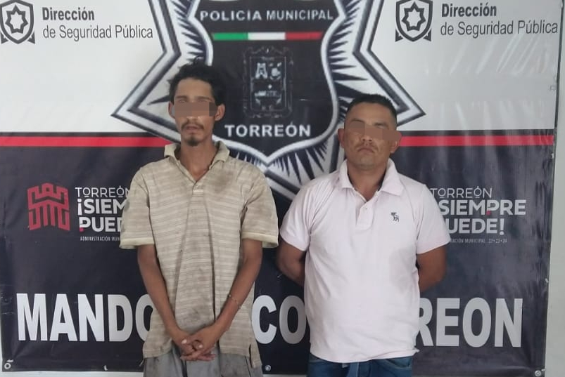 Dos hombres son detenidos con droga en Torreón