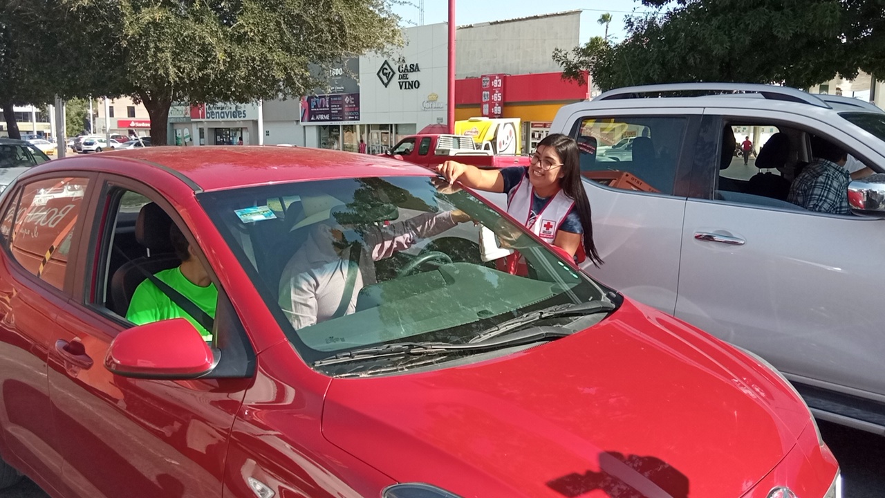 Ayer arrancó la colecta popular anual de la Cruz Roja de Gómez Palacio, solo en cuatro cruceros.