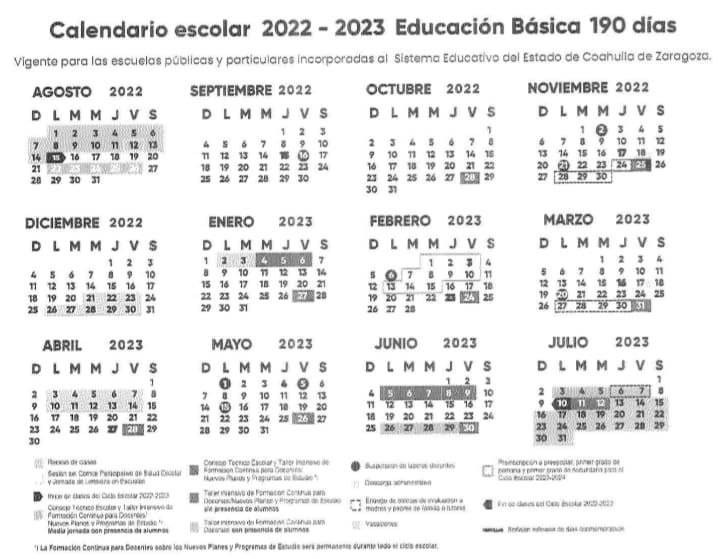 Coahuila publica ajustes a calendario escolar 20222023 en Periódico