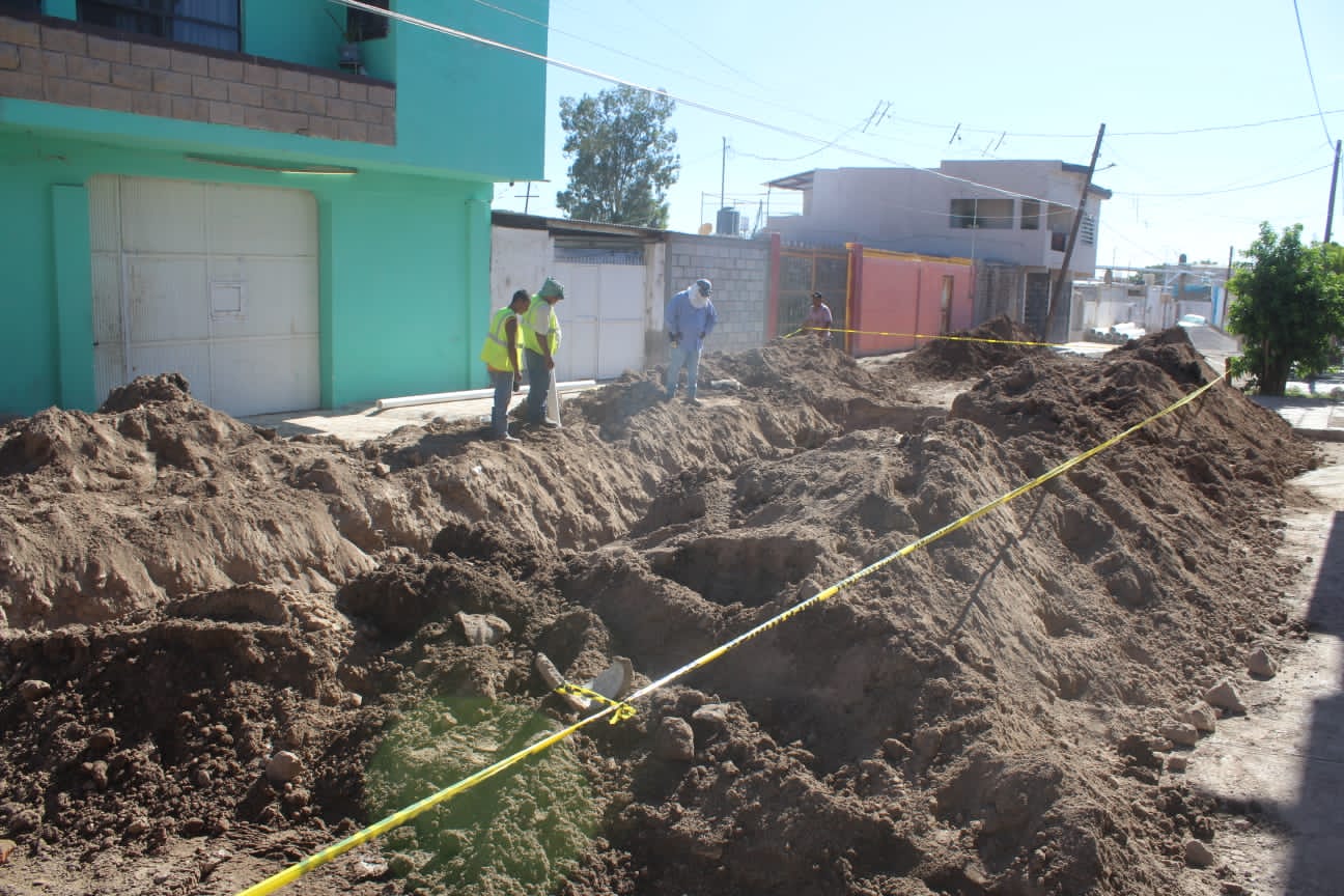Avanzan obras de reposición de drenaje en Ejido de San Pedro