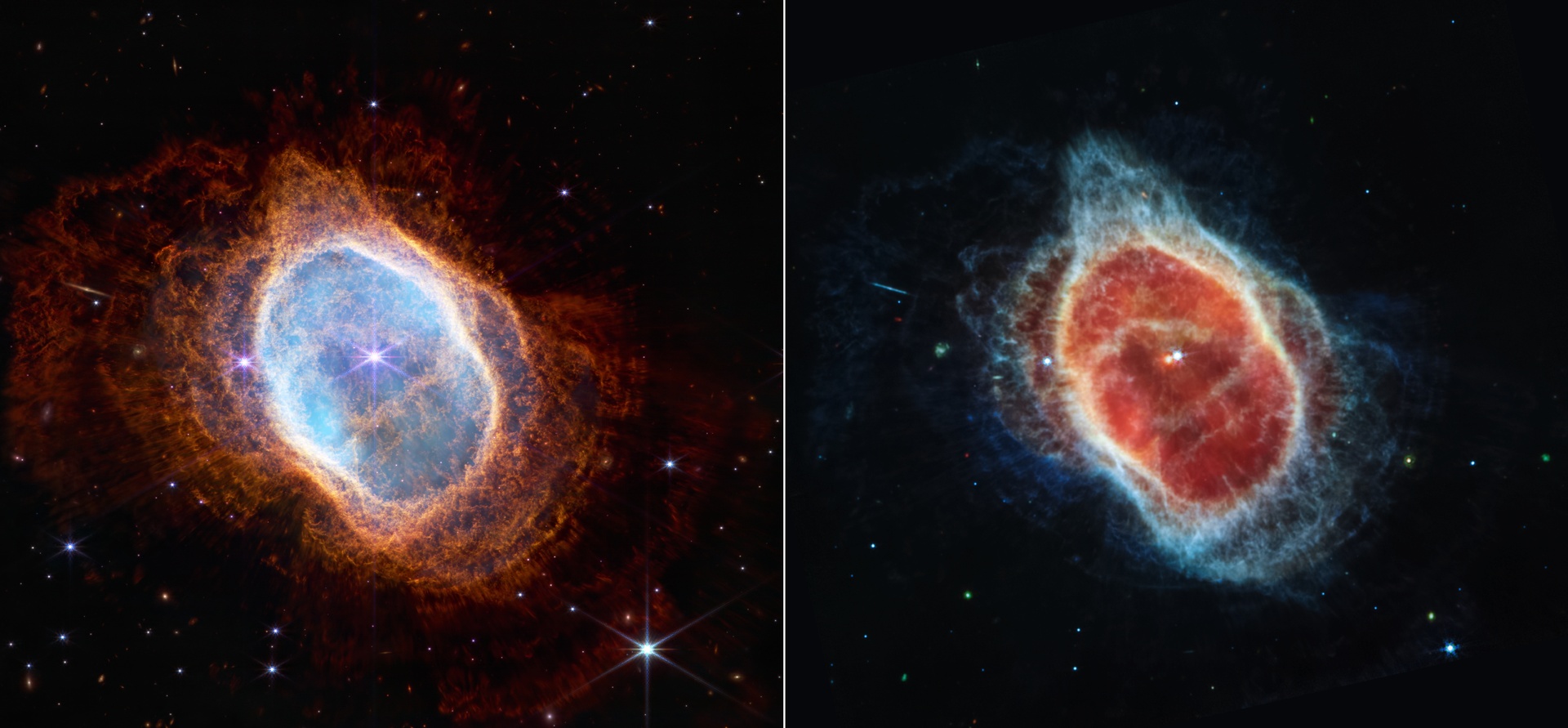 Una detallada, espectacular y colorida nebulosa del Anillo del Sur a 2.500 años luz. (EFE)