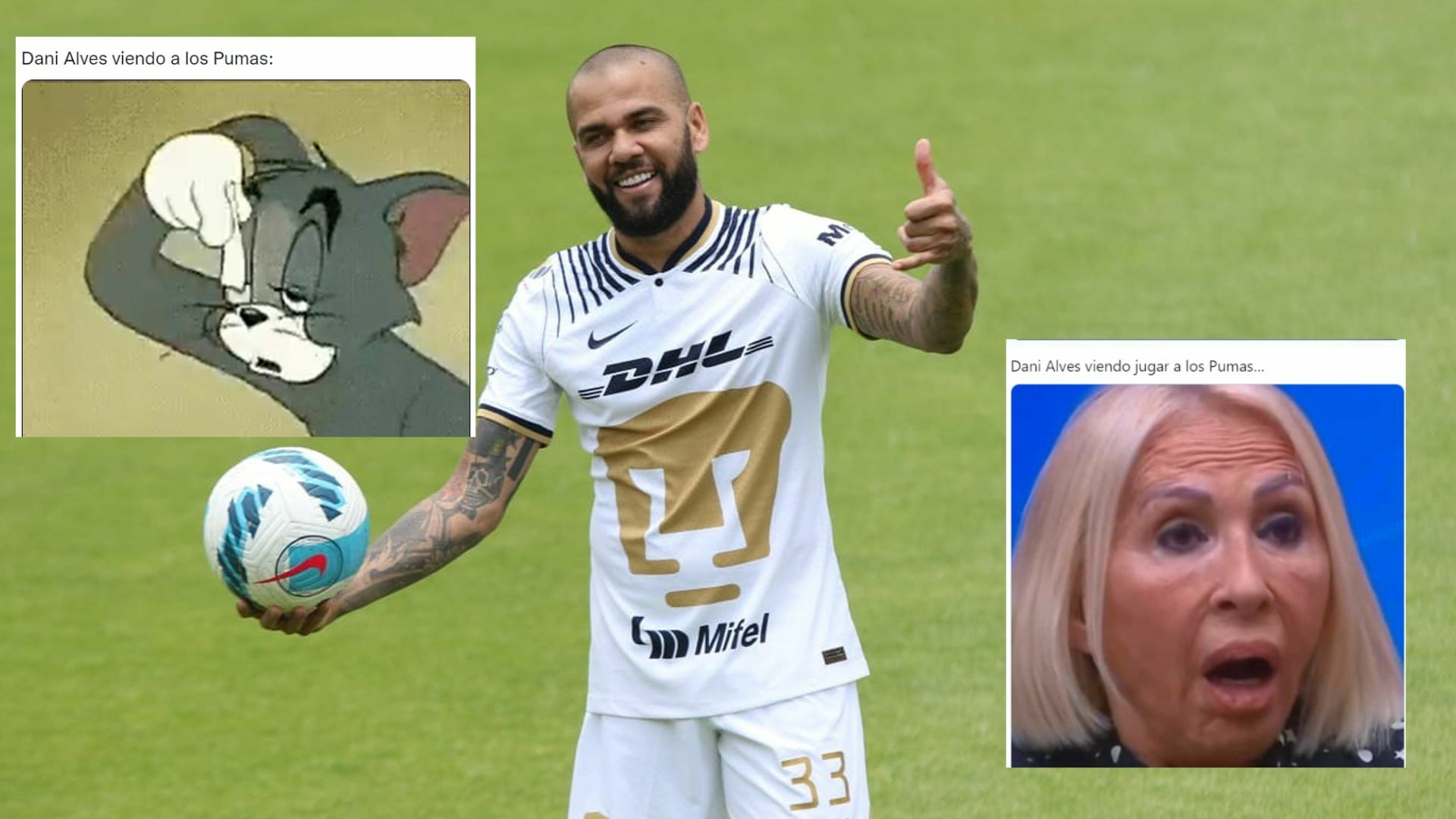 Dani Alves y Pumas son el blanco de memes en las redes sociales