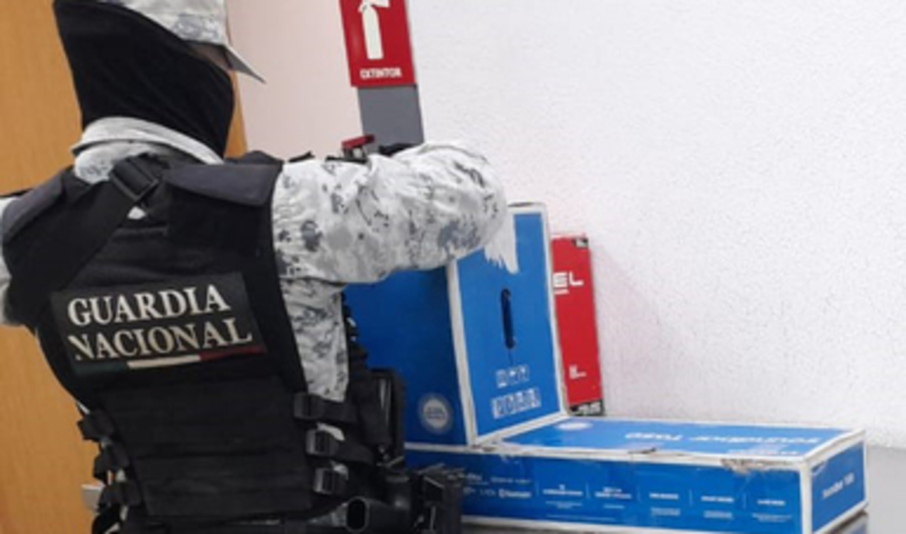 Agentes de la Guardia Nacional aseguraron el material en cuatro cruces fronterizos, uno de ellos en Coahuila.