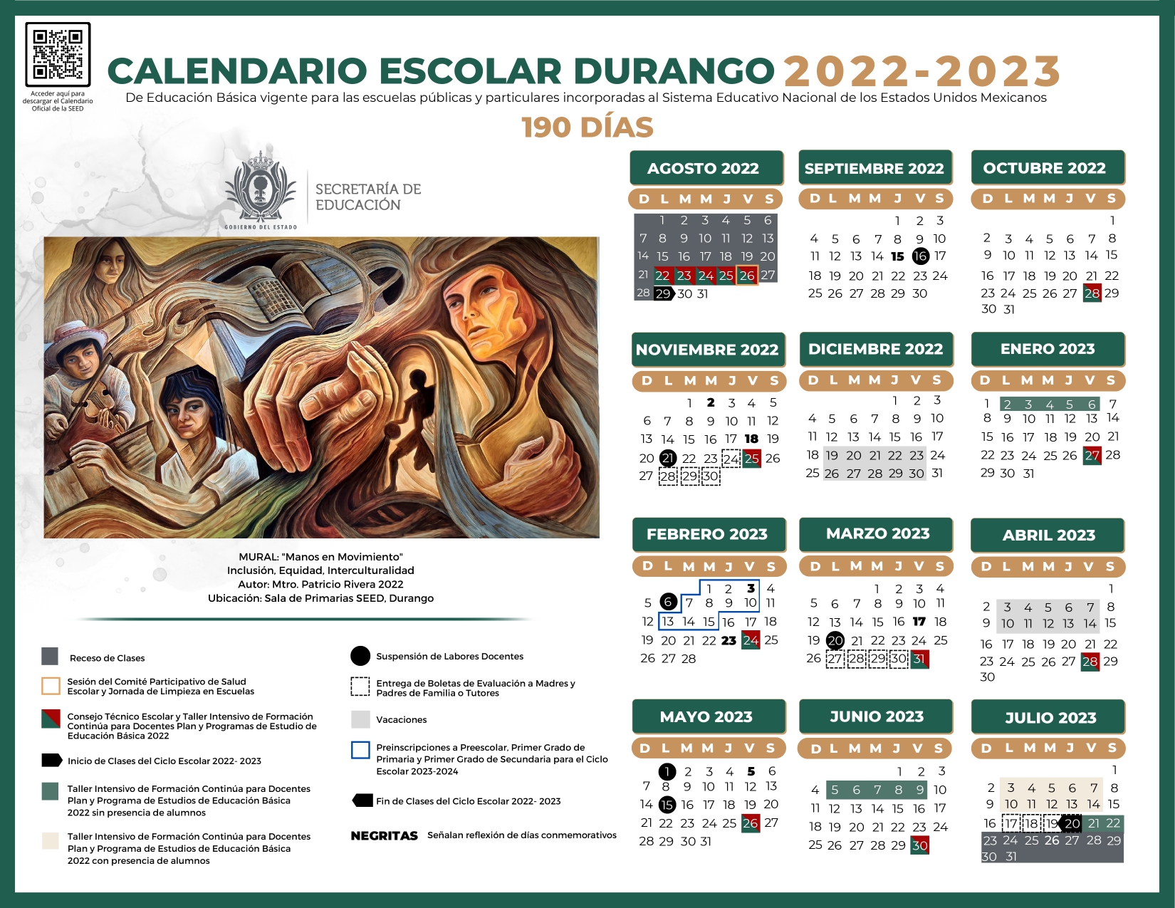 Publican calendario escolar 20222023 en Durango, ajustan fecha de fin