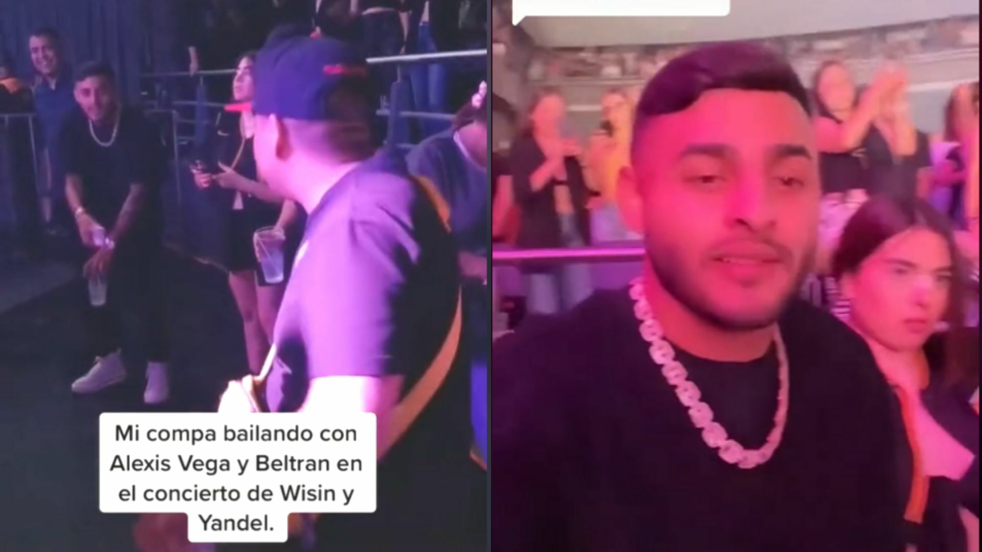 VIDEO: Alexis Vega y Fernando Beltrán presumen sus pasos de baile en concierto de Wisin y Yandel