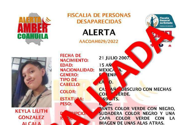 Localizan en Jalisco a menor reportada como desaparecida en Saltillo