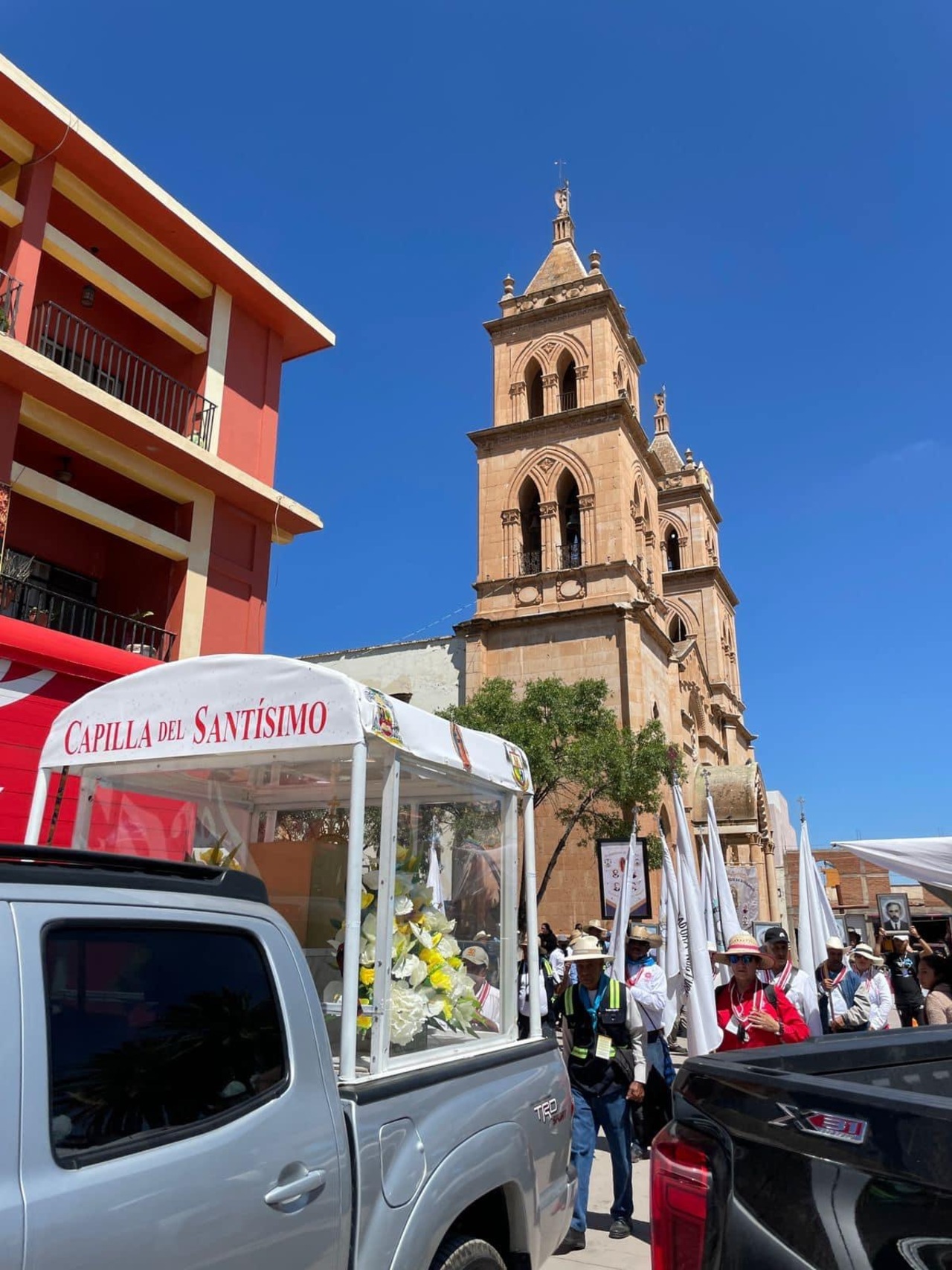 Peregrinación llegas hasta Miguel Auza, Zacatecas. (EL SIGLO DE TORREÓN)
