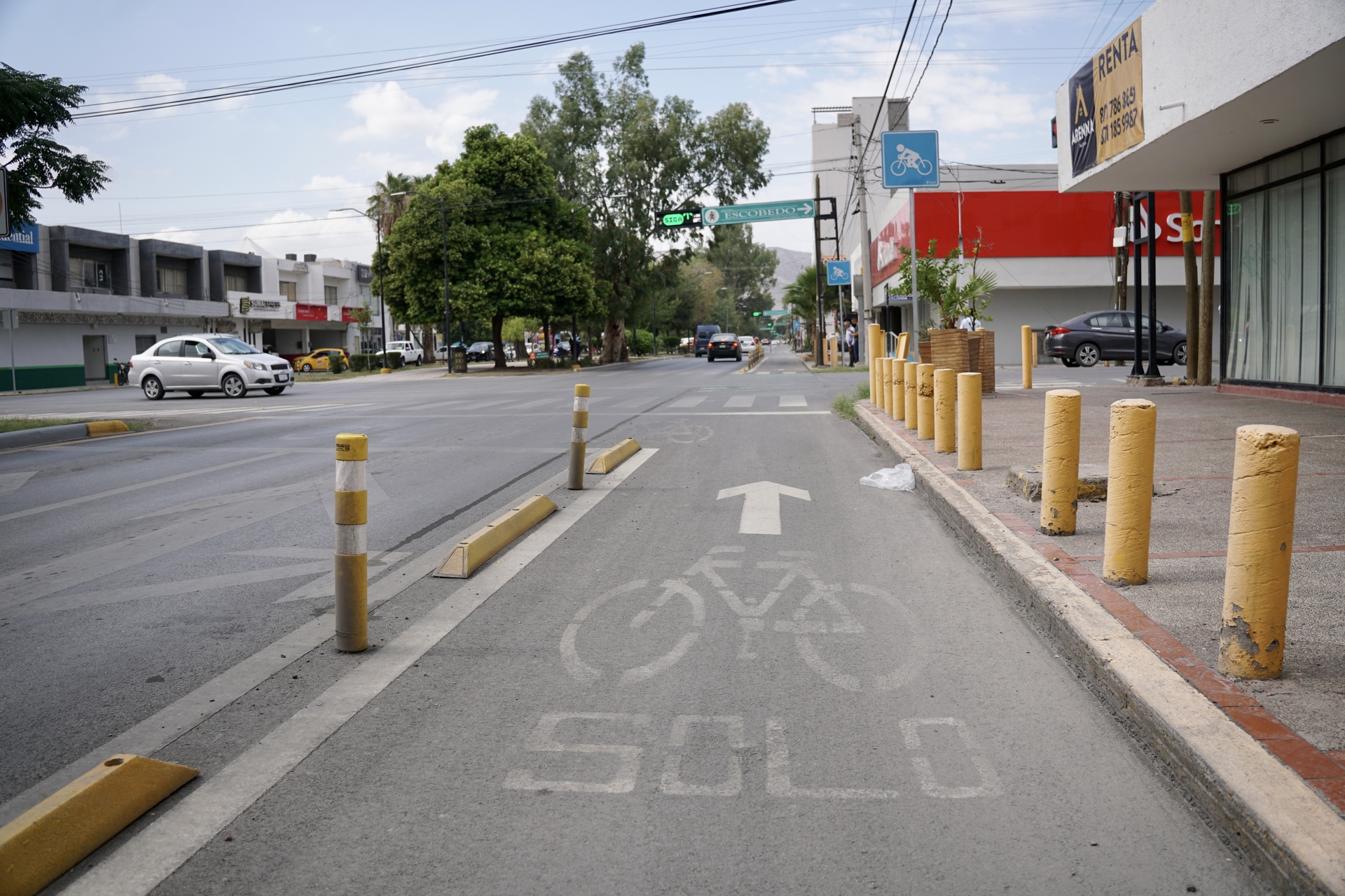 El colectivo señala que una ciclovía del lado izquierdo aísla a los ciclistas de acceder a los negocios y viviendas. (Foto: EDIE RUIZ / EL SIGLO DE TORREÓN)