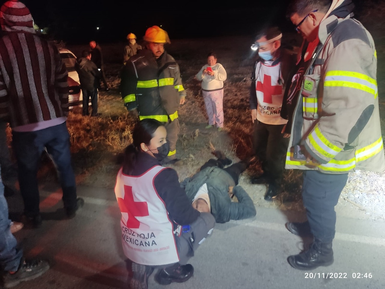 Hombre sufre volcadura a la altura del ejido La Conchita Roja, de Torreón.