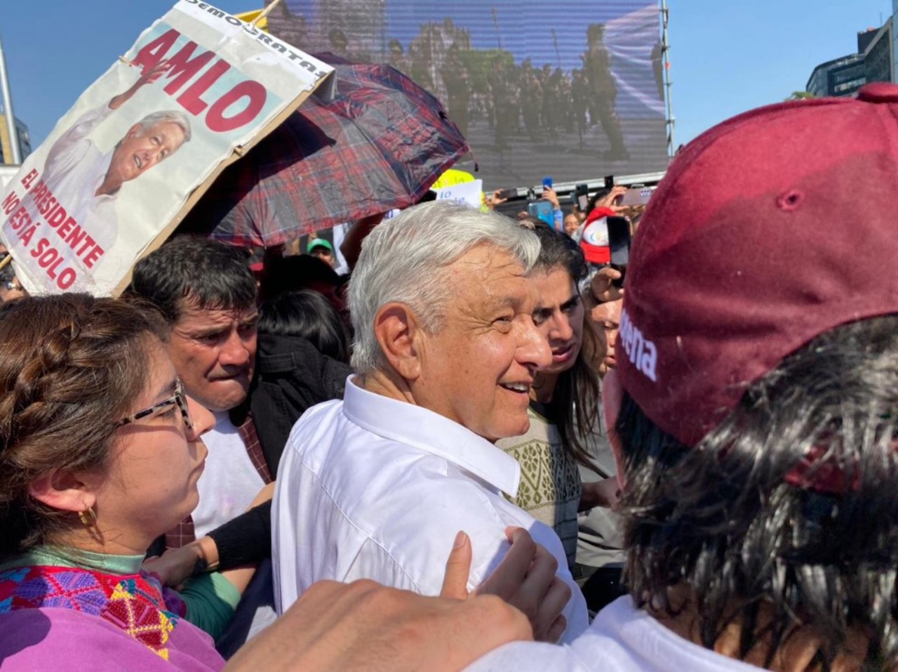 El presidente López Obrador destacó en su intervención que su gobierno se basa en el principio maderista. (JORGE VILLALPANDO / EL SIGLO DE TORREÓN)