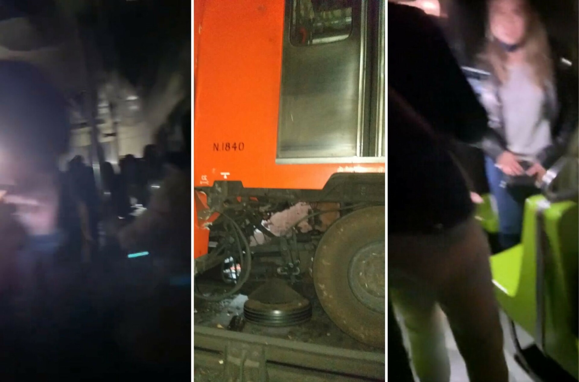Pasajeros del Metro de la Ciudad de México vivieron momentos de terror este sábado, tras registrarse un choque de vagones en la Línea 3. (ESPECIAL)