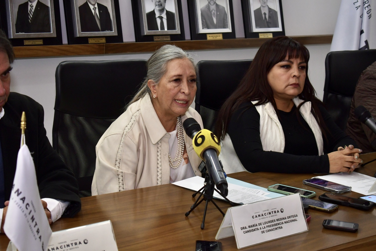 María de Lourdes Medina Ortega es una de las candidatas a la presidencia nacional de la Canacintra. (EDUARDO RUÍZ / EL SIGLO DE TORREÓN)