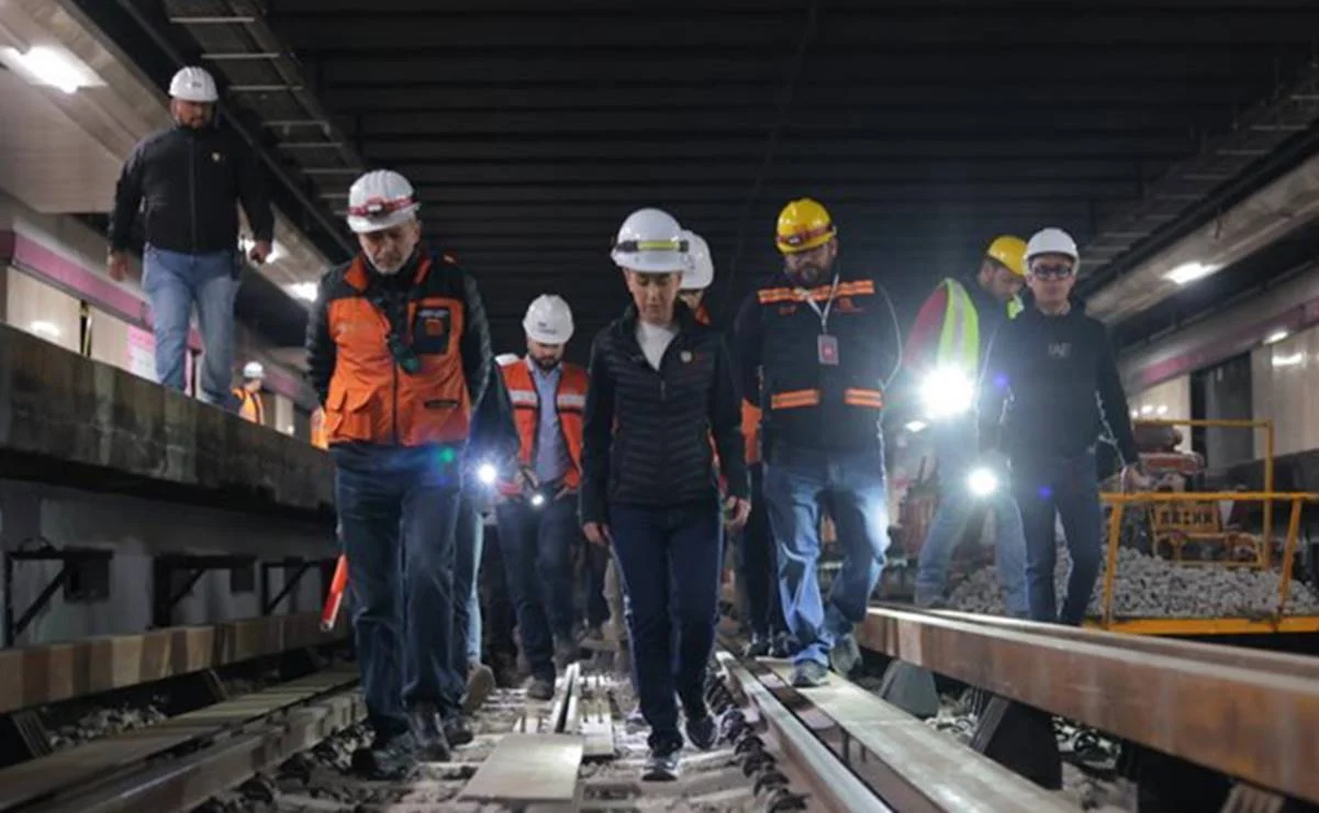 Durante la visita, la jefa de Gobierno también supervisó el proceso de colocación del sistema de señalización, y de las charolas de telecomunicaciones en el túnel. (ESPECIAL)