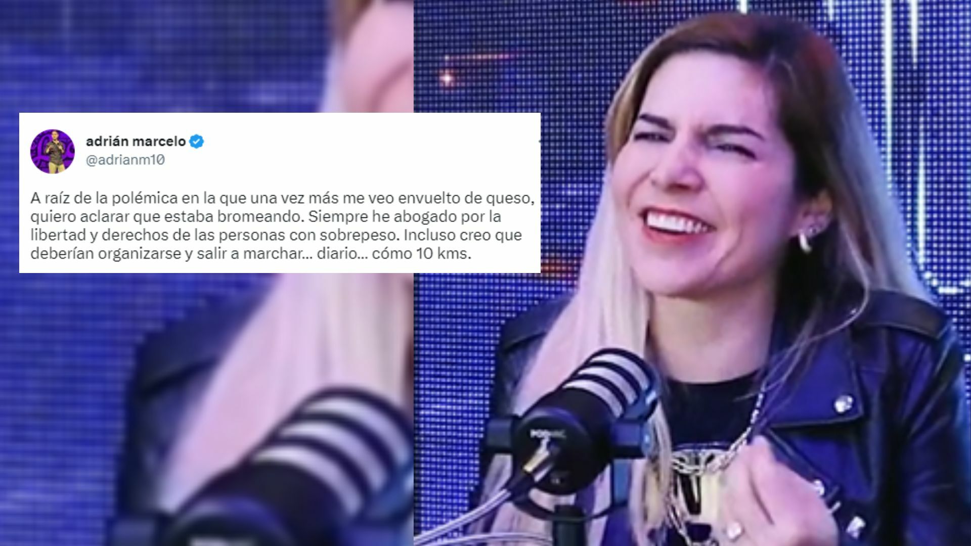 Karla Panini defiende a Adrián Marcelo tras decir 'no a las gordas', y explica por qué le dio risa