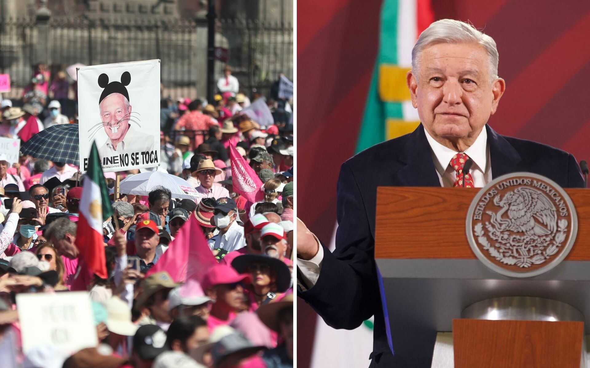 López Obrador insistió en que a los participantes en las movilizaciones, 'en sentido estricto, no les importa la democracia'. (ARCHIVO)