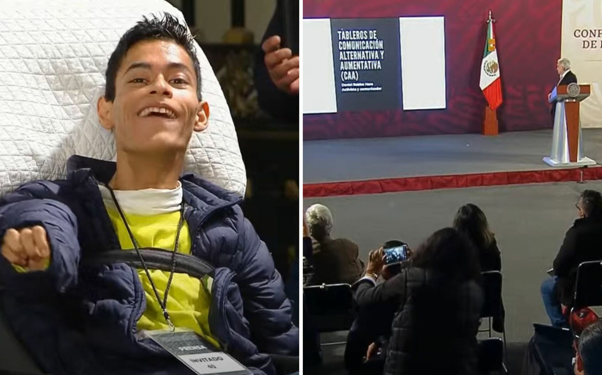 Daniel Robles explicó que él tiene parálisis cerebral severa, por lo que no habla, no camina, y solo puede controlar sus ojos. (ESPECIAL)