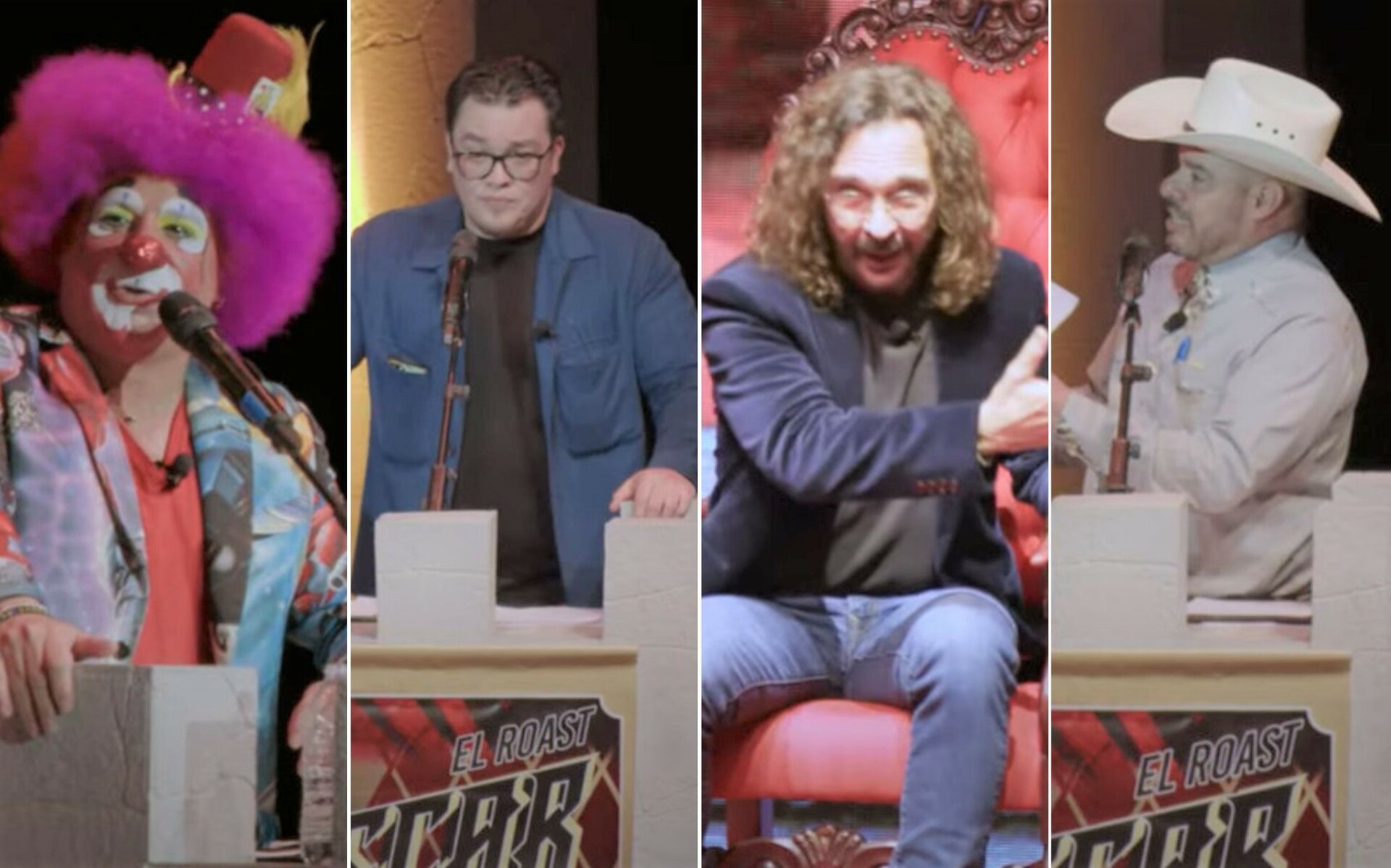 El 'roast' de Burgos contó con la participación de Platanito, Franco Escamilla, Edson Zúñiga 'El Norteño' y 'El Escorpión Dorado', entre otros comediantes. (ESPECIAL)