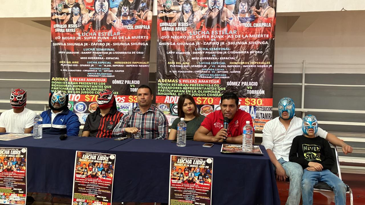 En conferencia de prensa, se dieron a conocer los pormenores de esta función mixta que incluye también la disciplina del boxeo. (Especial)
