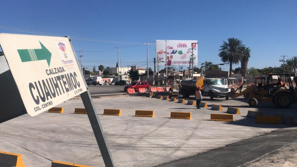 Alistan reapertura de calzada Cuauhtémoc en Torreón