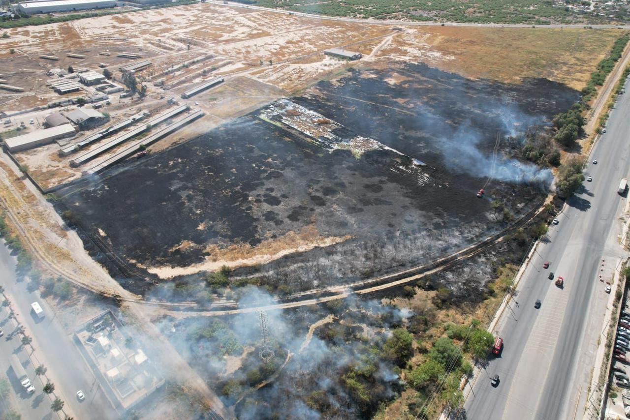 Se incendian seis hectáreas de pastizal al oriente de Torreón