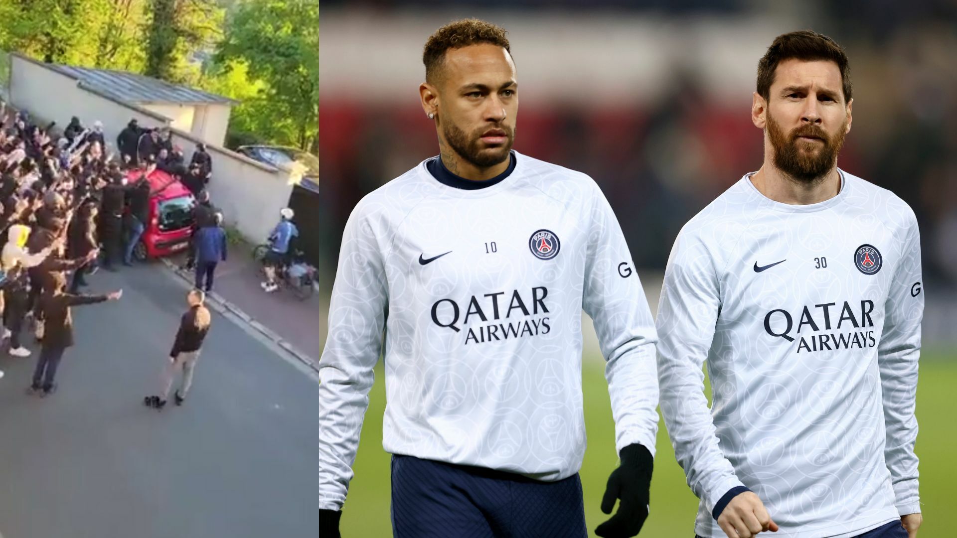 Aficionados del PSG van hasta la casa de Neymar y Messi a pedirles que se vayan del equipo