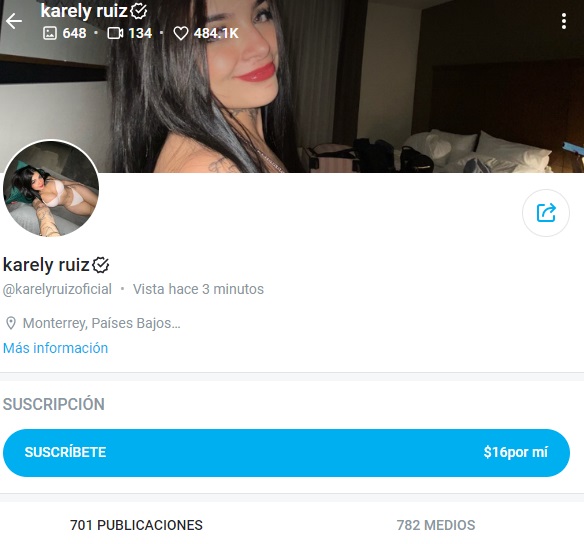 ¿cuánto Cuesta Suscribirse Al Onlyfans De Karely Ruiz Para Ver Su Video