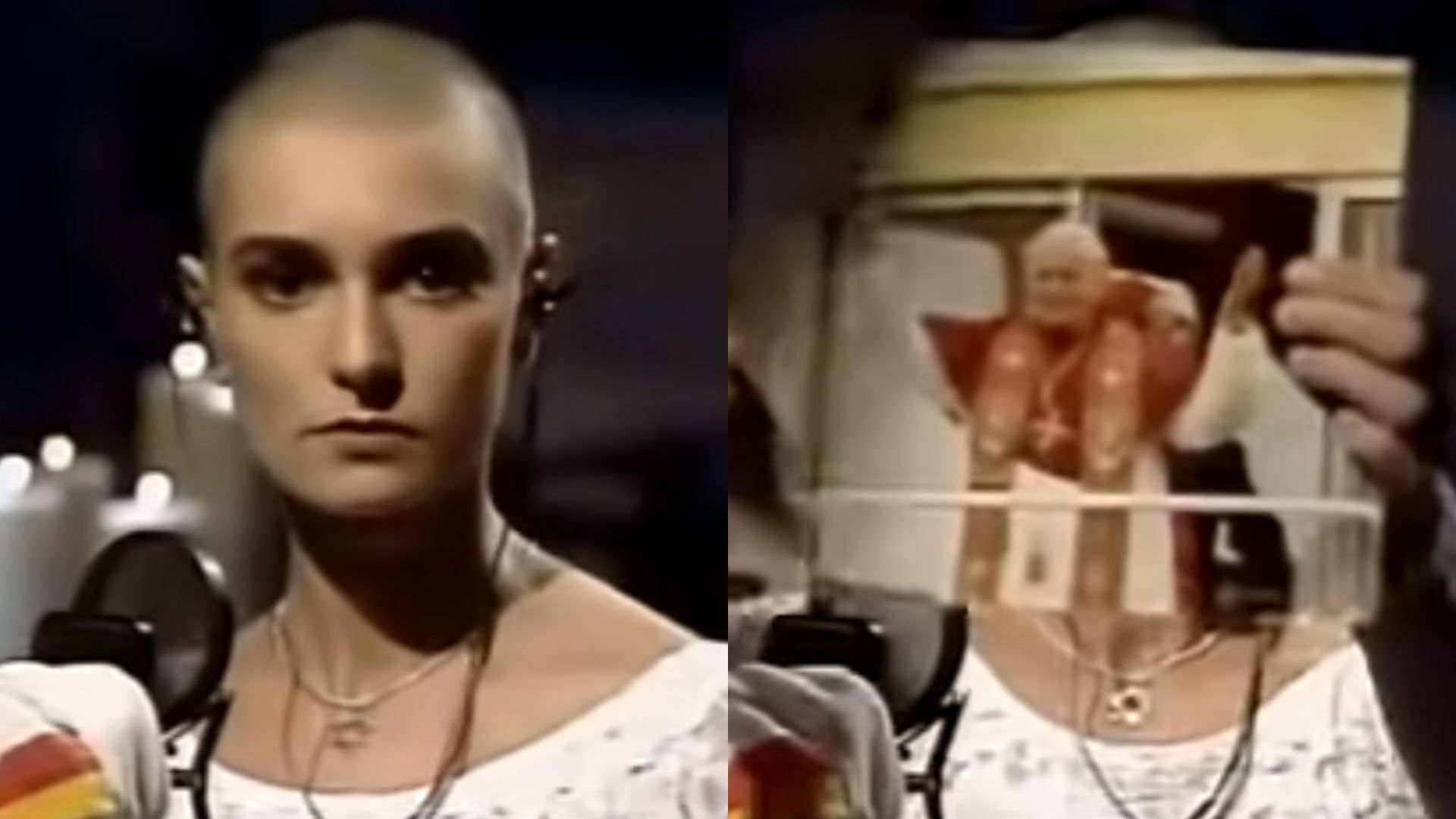 El día que Sinéad O'Connor rompió una foto del papa Juan Pablo II en televisión