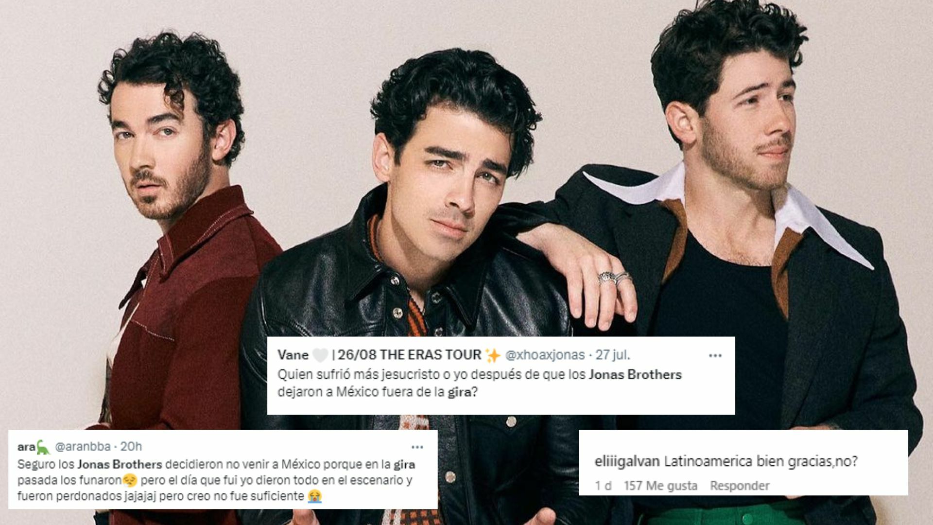 Fans mexicanas de los Jonas Brothers reaccionan en redes tras quedar fuera de su gira mundial