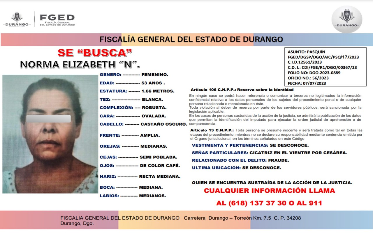 Norma 'N' fue denunciada como defraudadora por venta de terrenos en el fraccionamiento San Juan. (EL SIGLO DE DURANGO)