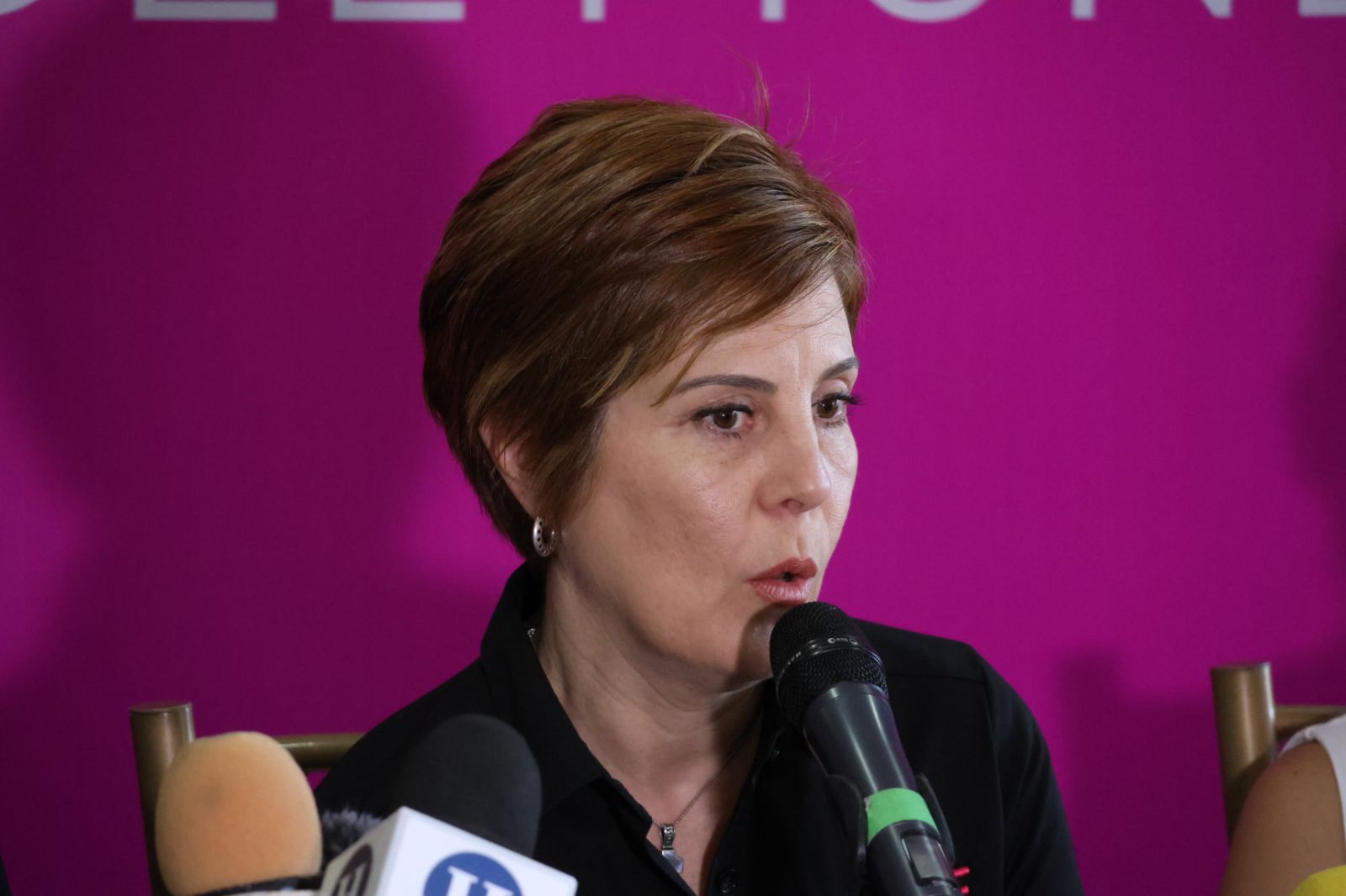 Selina Bremer, presidenta honoraria del DIF Torreón, explicó cómo se atienden a los adultos mayores. (VAYRON INFANTE) 