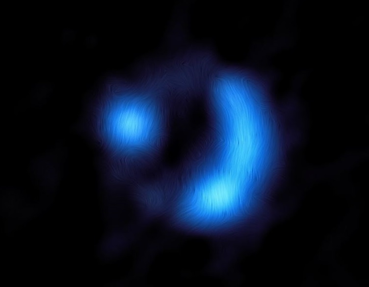 Vista de ALMA de la galaxia 9io9. (Crédito: ESO)